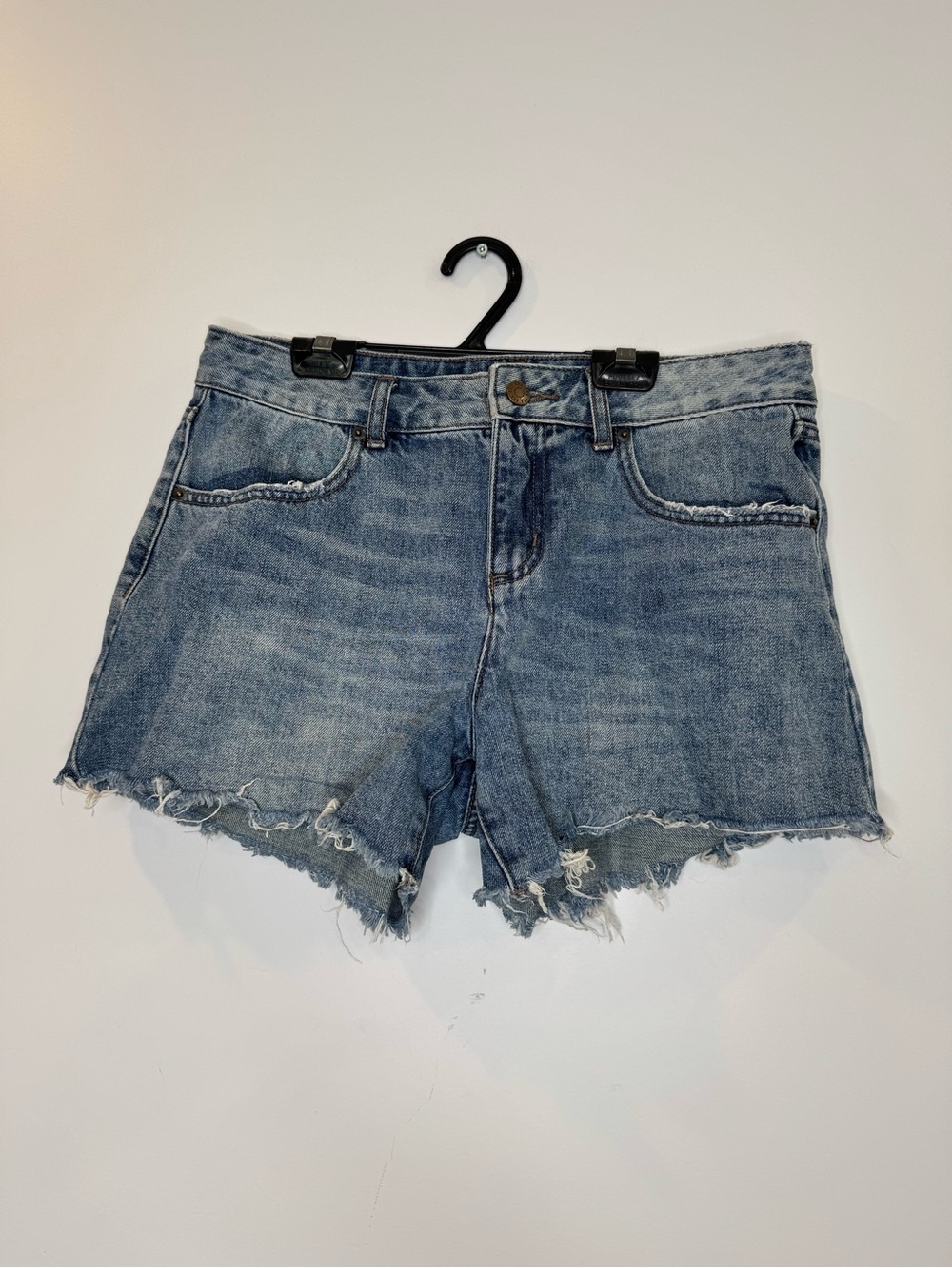 BDG Shorts Women's 29 Cutoffs Aline Blue Jean Fray High Rise Festival Country